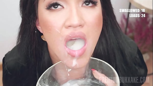 Sensual Asia Vargas is back again. This time she wants even more facial and surprises from her exciting bukkake session. Asia is never disappointed as she receives even more loads of cumshot and watch Asia gulps it down fervently down her lusty throat.