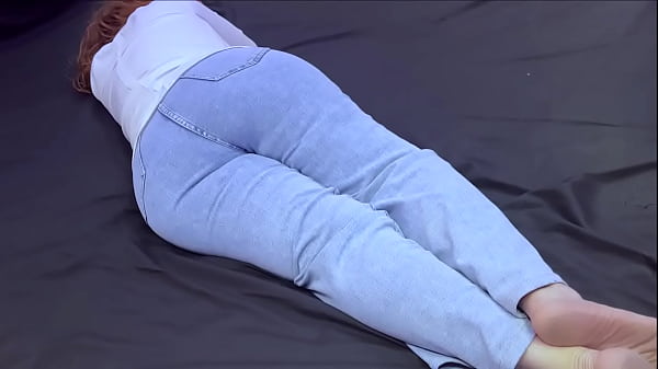 Stepmom forgot to take off her jeans and stepson helped her