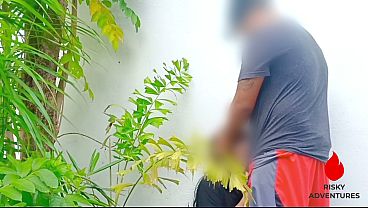 Quicky Fucking My Friend Outside While In A House Party