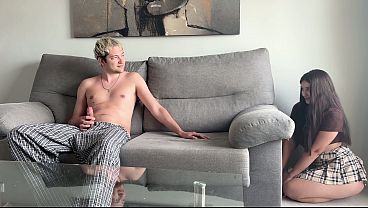 I Just Wanted to Prank My Step Brother But He Start Jerking Off on the Couch Thinking He Alone in the Room!!