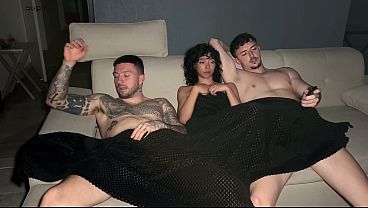 Curly Petite Latina Takes Two Thick Cocks in Wild MMF Threesome - Double Vaginal   Facial