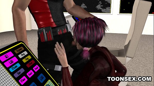 3D cartoon emo babe sucks cock and gets fucked